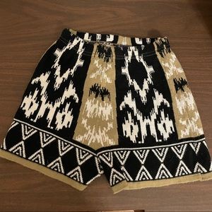Urban Outfitters Sparkle and Fade size small Aztec high waisted knit shorts
